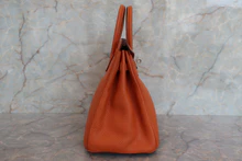 画像をギャラリービューアに読み込む, HERMES/エルメス バーキン25 トゴ オレンジ □I刻印 ハンドバッグ 700060078