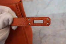 画像をギャラリービューアに読み込む, HERMES/エルメス バーキン25 トゴ オレンジ □I刻印 ハンドバッグ 700060078