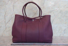 画像をギャラリービューアに読み込む, HERMES/エルメス ガーデンパーティPM ネゴンダ カシス □O刻印 トートバッグ 700110111