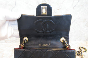 CHANEL/シャネル ミニマトラッセシングルフラップチェーンショルダーバッグ ラムスキン ブラック/ゴールド金具 ショルダーバッグ 600120148