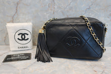 画像をギャラリービューアに読み込む, CHANEL/シャネル ココマークフリンジチェーンショルダーバッグ ラムスキン ブラック/ゴールド金具 ショルダーバッグ 600110183
