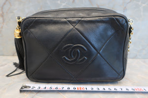 CHANEL/シャネル ココマークフリンジチェーンショルダーバッグ ラムスキン ブラック/ゴールド金具 ショルダーバッグ 600110183