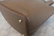 画像をギャラリービューアに読み込む, HERMES/エルメス ピコタンロックMM トリヨンクレマンス エトゥープ Y刻印 ハンドバッグ 800040003
