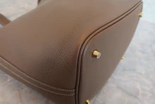 画像をギャラリービューアに読み込む, HERMES／エルメス ピコタンロックＭＭ トリヨンクレマンス エトゥープ Y刻印 ハンドバッグ 800040003
