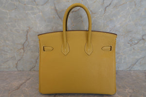 HERMES／エルメス バーキン25 トゴ カリー □L刻印 ハンドバッグ 600120056