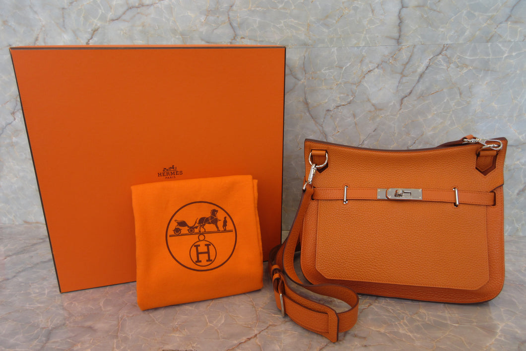 HERMES／エルメス ジプシエール28 トリヨンクレマンス オレンジ ショルダーバッグ 600120165