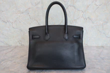 画像をギャラリービューアに読み込む, HERMES/エルメス バーキン30 トリヨンクレマンス ブラック □N刻印 ハンドバッグ 800030157
