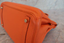 画像をギャラリービューアに読み込む, HERMES/エルメス バーキン30 トリヨンクレマンス オレンジ □M刻印 ハンドバッグ 700070276