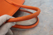 画像をギャラリービューアに読み込む, HERMES/エルメス バーキン30 トリヨンクレマンス オレンジ □M刻印 ハンドバッグ 700070276