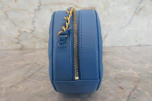 画像をギャラリービューアに読み込む, CHANEL/シャネル シャネル19マトラッセラウンドチェーンショルダーバッグ ラムスキン ブルー/ゴールド金具 ショルダーバッグ 700070071
