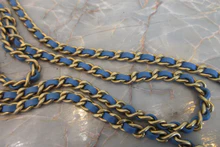 画像をギャラリービューアに読み込む, CHANEL/シャネル シャネル19マトラッセラウンドチェーンショルダーバッグ ラムスキン ブルー/ゴールド金具 ショルダーバッグ 700070071
