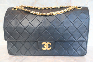 CHANEL/シャネル マトラッセチェーンショルダーバッグ ラムスキン ブラック/ゴールド金具 ショルダーバッグ 600110099