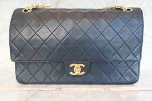 CHANEL/シャネル マトラッセチェーンショルダーバッグ ラムスキン ブラック/ゴールド金具 ショルダーバッグ 600110099