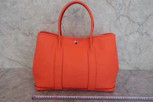 画像をギャラリービューアに読み込む, HERMES／エルメス ガーデンパーティPM ネゴンダ オレンジポピー X刻印 トートバッグ 800030072
