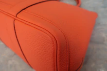 画像をギャラリービューアに読み込む, HERMES/エルメス ガーデンパーティPM ネゴンダ オレンジポピー X刻印 トートバッグ 800030072