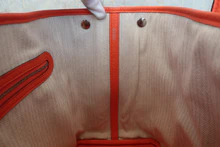 画像をギャラリービューアに読み込む, HERMES／エルメス ガーデンパーティPM ネゴンダ オレンジポピー X刻印 トートバッグ 800030072
