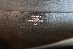 HERMES／エルメス ベアンスフレ クロコダイル アリゲーターマット ブラック □Q刻印 財布 500100115