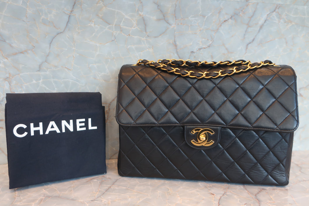 CHANEL/シャネル 中マトラッセシングルフラップチェーンショルダーバッグ ラムスキン ブラック/ゴールド金具 ショルダーバッグ 600110188