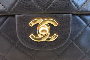 CHANEL/シャネル マトラッセWフラップWチェーンショルダーバッグ ラムスキン ブラック/ゴールド金具 ショルダーバッグ 600120149