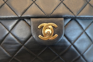 CHANEL/シャネル ミニマトラッセシングルフラップチェーンショルダーバッグ ラムスキン ブラック/ゴールド金具 ショルダーバッグ 600120065