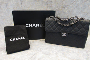 CHANEL/シャネル 中マトラッセシングルフラップチェーンショルダーバッグ キャビアスキン ブラック/シルバー金具 ショルダーバッグ 600120130