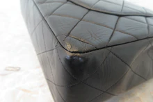 画像をギャラリービューアに読み込む, CHANEL/シャネル 中マトラッセシングルフラップチェーンショルダーバッグ ラムスキン ブラック/ゴールド金具 ショルダーバッグ 700030077