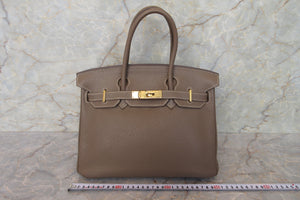 HERMES／エルメス バーキン30 トリヨンクレマンス エトゥープ □N刻印 ハンドバッグ 600120247