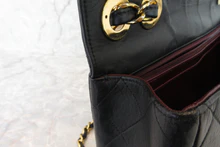 画像をギャラリービューアに読み込む, CHANEL/シャネル 中マトラッセシングルフラップチェーンショルダーバッグ ラムスキン ブラック/ゴールド金具 ショルダーバッグ 700030077
