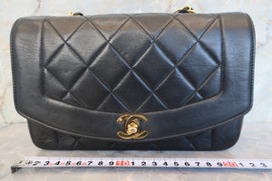 CHANEL/シャネル ダイアナマトラッセチェーンショルダーバッグ ラムスキン ブラック/ゴールド金具 ショルダーバッグ 600120059