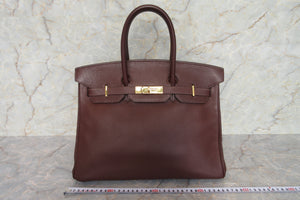 HERMES／エルメス バーキン35 トリヨンクレマンス ハバナ □C刻印 ハンドバッグ 600120234