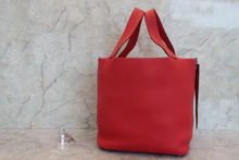 画像をギャラリービューアに読み込む, HERMES/エルメス ピコタンロックGM トリヨンクレマンス ルージュカザック □Q刻印 ハンドバッグ 700100083