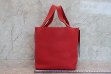 画像をギャラリービューアに読み込む, HERMES/エルメス ピコタンロックGM トリヨンクレマンス ルージュカザック □Q刻印 ハンドバッグ 700100083