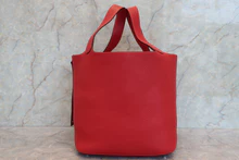 画像をギャラリービューアに読み込む, HERMES／エルメス ピコタンロックGM トリヨンクレマンス ルージュカザック □Q刻印 ハンドバッグ 700100083
