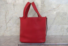 画像をギャラリービューアに読み込む, HERMES／エルメス ピコタンロックＭＭ トリヨンクレマンス ルージュガランス A刻印 ハンドバッグ 700110126
