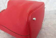 画像をギャラリービューアに読み込む, HERMES/エルメス ピコタンロックMM トリヨンクレマンス ルージュガランス A刻印 ハンドバッグ 700110126