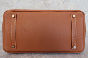 HERMES／エルメス バーキン35 トゴ ゴールド □J刻印 ハンドバッグ 600110089