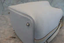 画像をギャラリービューアに読み込む, HERMES／エルメス ピコタンロックタッチMM トリヨンクレマンス/ヴォースイフト ブルーペール/パールグレー □R刻印 700100079
