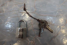 画像をギャラリービューアに読み込む, HERMES/エルメス ピコタンロックタッチMM トリヨンクレマンス/ヴォースイフト ブルーペール/パールグレー □R刻印 700100079