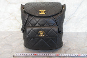 CHANEL/シャネル マトラッセチェーンリュック ラムスキン ブラック/ゴールド金具 リュック 600120067