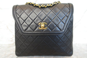 CHANEL/シャネル マトラッセチェーンショルダーバッグ ラムスキン ブラック/ゴールド金具 ショルダーバッグ 600120128