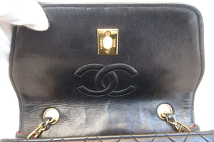 CHANEL/シャネル マトラッセチェーンショルダーバッグ ラムスキン ブラック/ゴールド金具 ショルダーバッグ 600120128