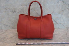 画像をギャラリービューアに読み込む, HERMES/エルメス ガーデンパーティTPM ネゴンダ ブリック □Q刻印 トートバッグ 800020103