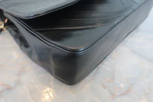 画像をギャラリービューアに読み込む, CHANEL/シャネル Vステッチチェーンショルダーバッグ ラムスキン ブラック/ゴールド金具 ショルダーバッグ 800030139