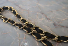 画像をギャラリービューアに読み込む, CHANEL/シャネル Vステッチチェーンショルダーバッグ ラムスキン ブラック/ゴールド金具 ショルダーバッグ 800030139