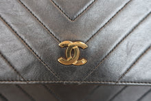 画像をギャラリービューアに読み込む, CHANEL/シャネル Vステッチチェーンショルダーバッグ ラムスキン ブラック/ゴールド金具 ショルダーバッグ 800030139