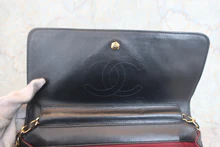 画像をギャラリービューアに読み込む, CHANEL/シャネル Vステッチチェーンショルダーバッグ ラムスキン ブラック/ゴールド金具 ショルダーバッグ 800030139
