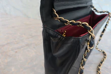 画像をギャラリービューアに読み込む, CHANEL/シャネル Vステッチチェーンショルダーバッグ ラムスキン ブラック/ゴールド金具 ショルダーバッグ 800030139
