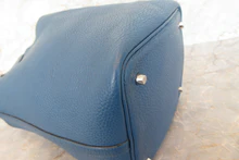 画像をギャラリービューアに読み込む, HERMES/エルメス ピコタンロックMM トリヨンクレマンス ブルードガリス □R刻印 ハンドバッグ 700100168