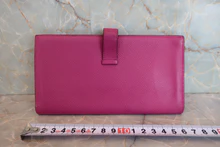 画像をギャラリービューアに読み込む, HERMES／エルメス ベアンスフレ ヴォーエプソン ローズパープル C刻印 財布 800020174
