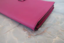 画像をギャラリービューアに読み込む, HERMES/エルメス ベアンスフレ ヴォーエプソン ローズパープル C刻印 財布 800020174